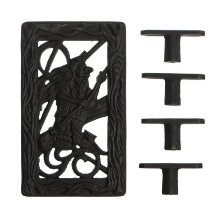 Ventilation grate "Baba Yaga", RV-1A, Rubtsovsk, 140x250x17 mm