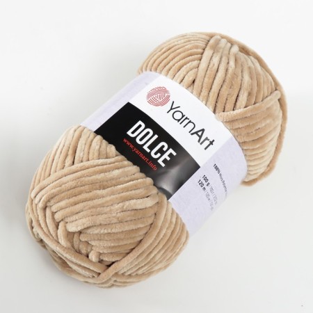 Yarn "Dolce" 100% micropoliester 120m/100g (747 beige)-1