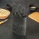 Knives stand with filler "marshmallows", 16 × 7 cm, black color