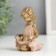 Souvenir Polystone "Baby in a pink dress with sparrow in the hem" 7.5x4x4x5 cm