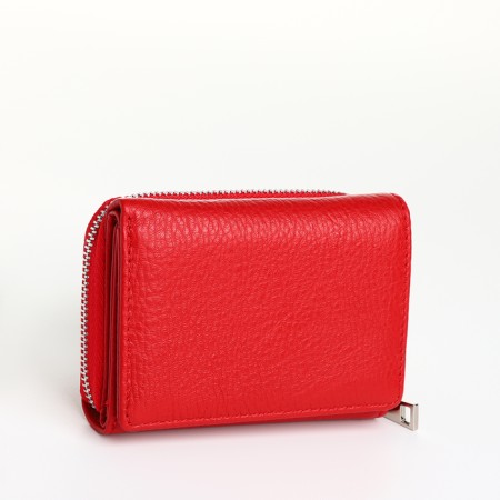 Women's wallet on magnet, red color