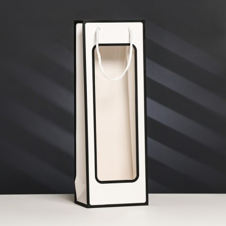 Flower packet 12.5 × 8.5 × 36 cm, white with a border