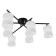Citilux ceiling chandelier "NILS" CL132165, 6x60W, E27, Black Color Black
