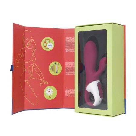 Satiffyer Hot Bunny vibrator with clitoral stimulant, red color-6