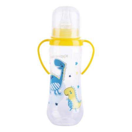 A bottle for feeding "Fruits", fitted, with handles and 2 silicone nipples, 250 ml, from 6 months.-3