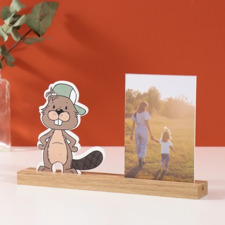Photo frame wood, acrylic 10x15 cm "Bobr Good" 4x27.3x14 cm-1