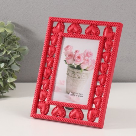 Photo frame plastic 10x15 cm "Certificates" red 22.5x17 cm-1