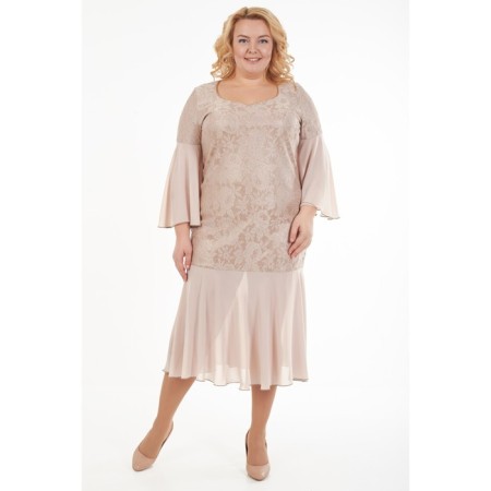 Female dress, size 52, beige color