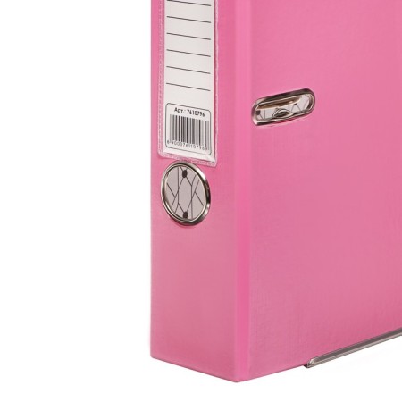 A4, 50 mm, calligrata, PVC, embossing "flax", metal edging, pocket for a spine, collected, pink, mix-1