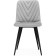STULL OF A METALLARCASA RALF Metal/Velor, Black/Light gray 44x53x83 cm