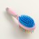 Bilateral brush - comb with wavy teeth, middle, 6 x 19 cm, pink