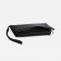 Male purse on the button, external pocket, with a pen, black color
