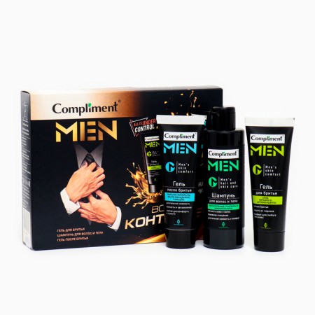Set gift Compliment 3 items: shaving gel 80 ml + gel after shaving 80 ml + shampoo 200 ml