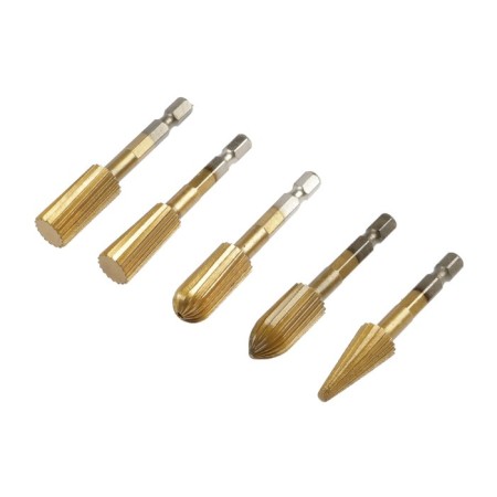 A set of balls on wood and tundra plastic, tin coating, hexagonal shank, 5 pcs.
