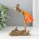 Souvenir Polystone "Baby and frog" bronze, orange 12x5x15 cm