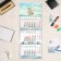 Calendar Nast -quarter premium trio "sailboat" 2025, 34 x 84 cm