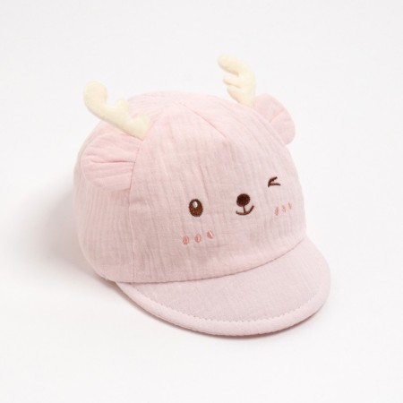 Children's cap minku, size 40-42, pink color