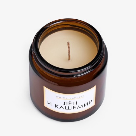 Candle in the bank Aromatic "Len and cashmere", 6.2x6.2x6.5 cm, 9 hours-3