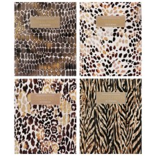 Тетрадь 48 листов в клетку Animal Print, обложка мелованный картон, ламинация SoftTouch, блок офсет, 4В МИКС