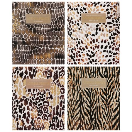 Notebook of 48 sheets in the Animal Print cage, cover coated cardboard, SoftTouch lamination, offset block, 4V mix