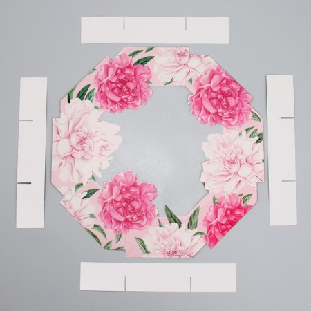 Confectionery box, packaging "Peonies", 29 x 29 x 5 cm-3