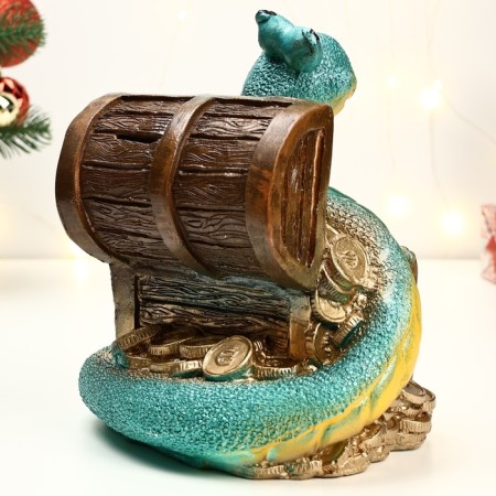 Piggy bank "Snake with chest" 25x26x23cm-2