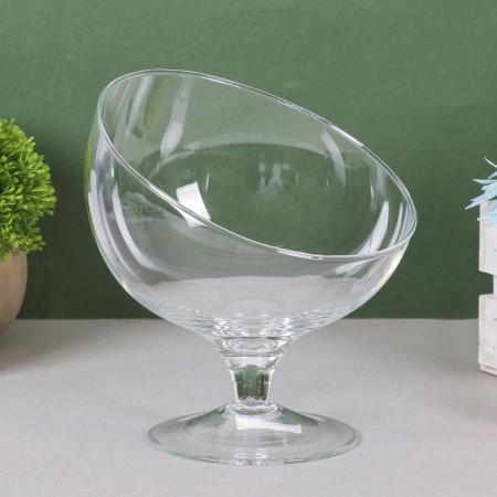 VAZA "Anabel" 0.5l brandy with a slanting rez H-18CM D-16*15cm V-0.55L1673 Transparent