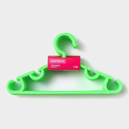 Shoulders - Children's shade hangers for clothes, 26.5 × 14 cm, 10 pcs, green color-10