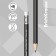 Chernographic pencil with Erich Krause "Jet Black 101", HB, Grifel D = 2.2 mm, wood, hexagonal in a tube, Black case