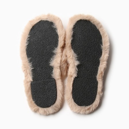 Women's slippers with open nose size 40, beige color-15