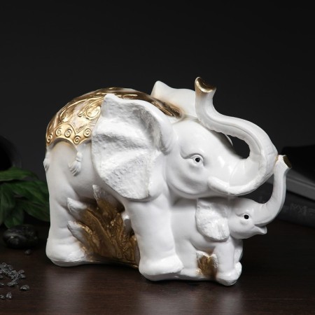 Pigger "Elephant with Elephant" Golden, 16x33x25cm Mix-10