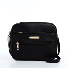 Bag Cross-Bodi with a zipper, black color
