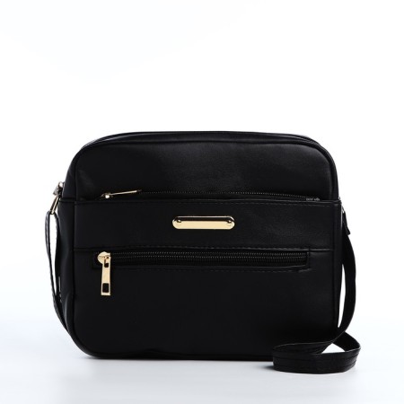 Bag Cross-Bodi with a zipper, black color