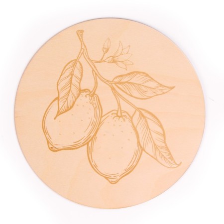 Burning board "Lemons" Circle of 185 mm-2