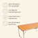 Tourist table maclay, folding, 120x60x70 cm, color under a tree