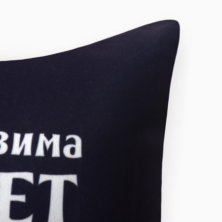 Ethel pillow "Let the winter be warm" 40x40 cm, 100% p/e, velor-2