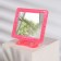 Desktop mirror - suspended, with a frame for a photo, a mirror surface is 11 × 9 cm, color mix