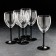 A set of glass glasses for the wine "Domino", 350 ml, 6 pcs