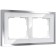 Frame W0022850, 2 Baguette sockets, white silver