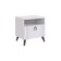 Bedside table, white tree/white matte