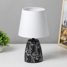 Pablo table lamp 1x40W E27 Black and white 18x18x30 cm Risalux