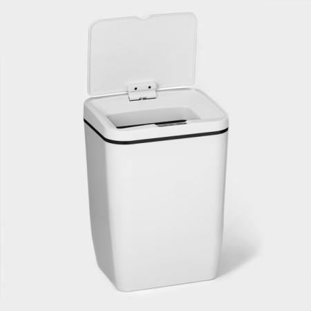 Garbage bucket of sensory shares, 12 l, white color-2