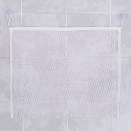 Grid for storing toys in the bathroom, white color-4