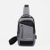 Male sling bag from textiles, with USB, gray color