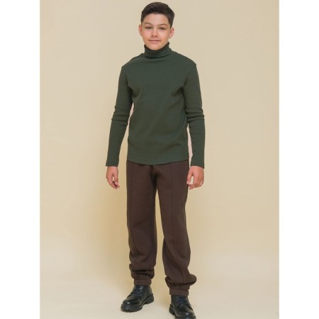 Turtleneck for the boy Pelican, height 116 cm, khaki color-6