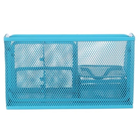 Chancellery trifle stand 7 departments, metal mesh, blue-3