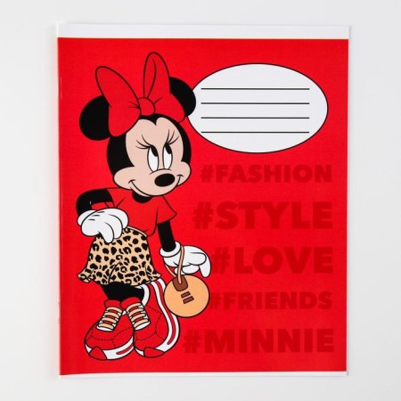 Notebook in a cage 12 sheets, 5 types of mix, cover coated cardboard, Minnie Mouse-6