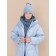 Coat for girls, height 134 cm, gray color
