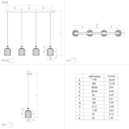 Chisle chandelier, 4x40W E27-3