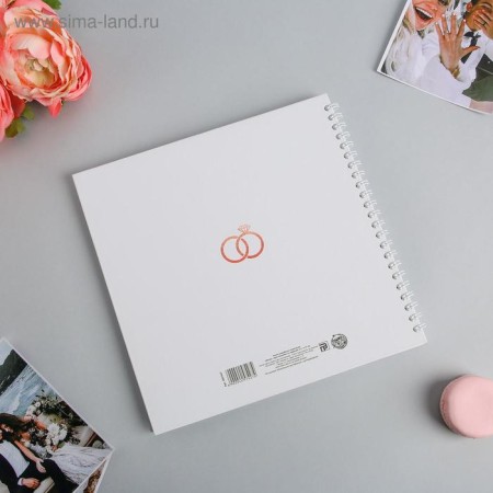 A book of wishes for a wedding with a pen "White with crystals."-7